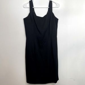SCOTT MCCLINTOK Black Sleeveless 90's Style Vintage Mini Dress